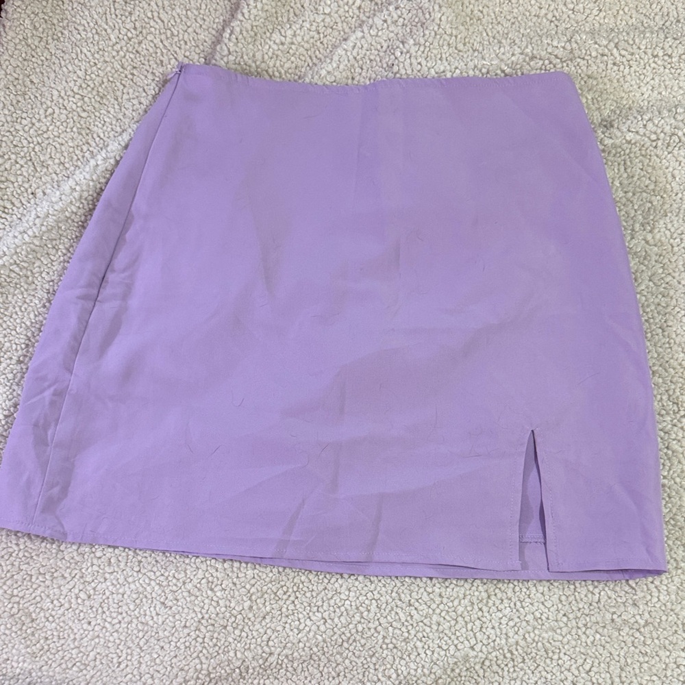 SHEIN Purple Mini Pencil Skirt with Slit